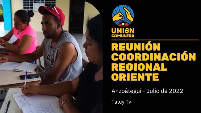 Reunión Coordinación Regional Oriente – Tatuy Tv